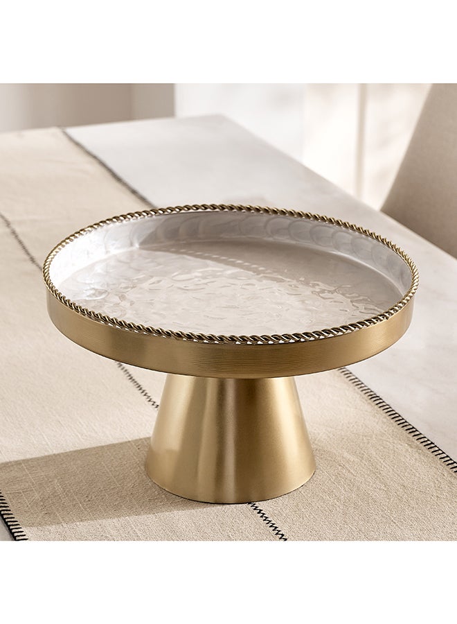 Home Box Gold Footed Cake Stand for Entertaining - Image 2